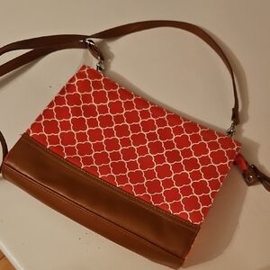 Naturalizer Red and Brown Crossbody Bag